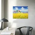 thumbnail image 3 of JEUXUS Canvas Prints Wall Art-Extra Long 20x16 Inch Flower Field Oil Painting Picture Wall Decor, Colorful Nature Scenery Giclee Artwork Home Decoration for Living Room and Bedroom, 3 of 4