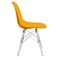 thumbnail image 4 of LeisureMod Cresco Molded Dining Side Chair - Acrylic Base Modern Accent Chair, Kitchen and Dining Stool, Set of 4, 4 of 8