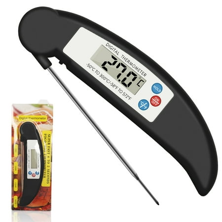 

Instant Read Meat Thermometer Fast Accurate Collapsible Internal Digital Probe Food Cooking Thermometer for Grill BBQ
