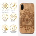 thumbnail image 4 of Case Yard Wooden Case Outside Soft TPU Silicone, Slim Fit Shockproof Wood Protective Phone Cover for Girls Boys Men and Women, Supports Wireless Charging Illuminati Design case for iPhone-XS-Max, 4 of 7