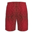 thumbnail image 6 of Kdxio Vintage Burgundy Pattern Mens Casual Shorts - Drawstring Summer Beach Sports Shorts for Men, 6 of 9