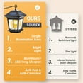 thumbnail image 2 of FKHouse Black Metal Assured Quality Easy Installation Auto ON & OFF Outdoor Solar Wall Lights, 2 of 7