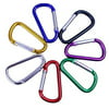 "20 Pack Assorted Colors D Shape Carabiner Connector Key chain Spring-loaded Gate 2""/5cm Aluminum Carabeaner for Climbing, Rv Trip, Camping, Fishing, Hiking, Traveling (10 Different Colors)"