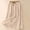 Beige, variant on Womens Cotton Linen Retro Loose Fit Casual A Line Skirt Stretchy Waistband Breathable with Drawstring Light Blue XXL(XXL)