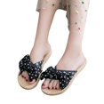 thumbnail image 3 of ZTTD Women's Shoes Wear Non-Slip Comfortable Fashion Bow Polka-Dot Slippers Black, 3 of 9