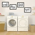 thumbnail image 3 of Laundry Room Decor Wash Fold Dry Repeat Mini Signs Set of 4, Farmhouse Laundry Room Decorative Sign Framed wood Wall Art, Laundry Shelf Decor, 6'' x 8'', 3 of 5