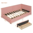 thumbnail image 4 of Aukfa Upholstered Daybed with Two Storage Drawers, Twin Sofa Bed Daybed, Pink, 4 of 8