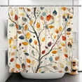 thumbnail image 3 of Tchckioa 72x78 Inch Waterproof Shower Curtain,Privacy Protection Hooks Bath Curtain for Bathtub(Colorful Leaves), 3 of 6