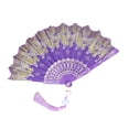 thumbnail image 1 of CSChome Bronzing Butterflies Folding Fan Bronzing Butterflies Folding Hand Fan: Elegant Tassel, Catwalks Dance Performance Props, 1 of 7