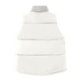 thumbnail image 7 of Padded Puffer Vest Womens Loose Full Zipper Sleeveless Quilted Jackets Fleece Collar Winter Warm Outerwear Coat White, M, 7 of 7