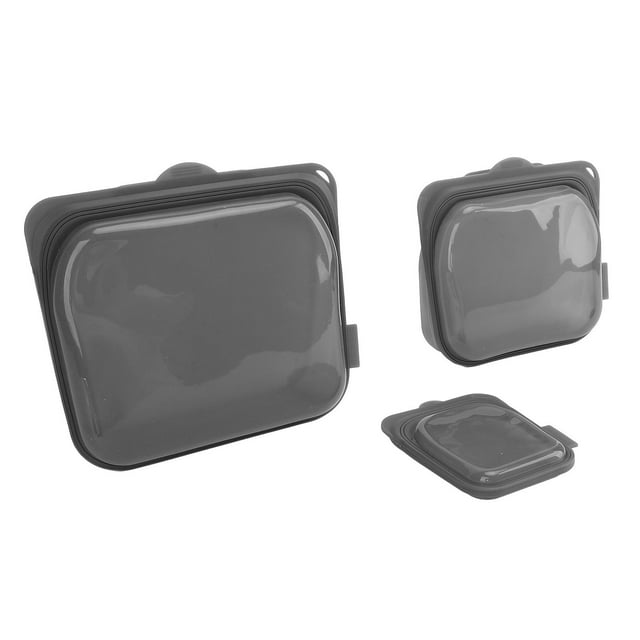 3Pcs Food Storage Bags, Premium Silicone Reusable Leakproof Lunch Bag Travel Containers for Vegetables Snack Fruit and More