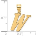 thumbnail image 4 of 14k Yellow Gold Slanted Design Letter W Initial Charm Pendant, 4 of 4