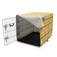 thumbnail image 3 of Argyle Dog Crate Cover, Monochrome Style Retro Pattern with Rhombuses, Easy to Use Pet Kennel Cover Small Dogs Puppies Kittens, 7 Sizes, Mustard Dark Peach, by Ambesonne, 3 of 6