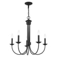 thumbnail image 4 of 42685-35 Livex Lighting Estate - 5 Light Chandelier in Farmhouse Style - 25 Inches wide by 24 Inches high-Polished Nickel Finish    -Traditional, 4 of 17