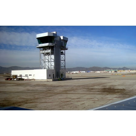 Peel-n-Stick Poster of City Airport Spain Tower Barcelona Poster 24x16 Adhesive Sticker Poster