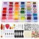 thumbnail image 1 of Kit para hacer pulseras PAXCOO, 985 piezas, con 110 madejas de hilo de bordar, 1 of 7