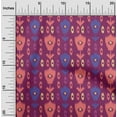 thumbnail image 2 of oneOone Cotton Jersey Dark Magenta Fabric Ikat Sewing Craft Projects Fabric Prints By Yard 58 Inch Wide, 2 of 4