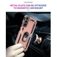 thumbnail image 3 of Samsung Galaxy S22 Case, Rosebono Hybrid Slim Colorful Armor Cover Case With Adjustable Integrated 360 Degree Rotating Ring Kickstand For Samsung Galaxy S22 (Rose Gold), 3 of 6