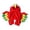 Red, variant on Pet Hooded Outfit with Beak and Wing Details, Cute Parrot Bird Design Cosplay Apparel for Cats Dogs Fall Thanksgiving Holiday Party Dress Up