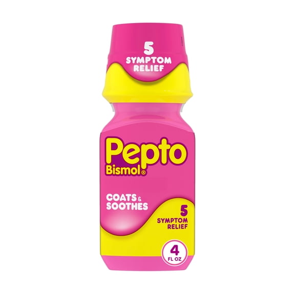 Pepto Bismol Liquid for Upset Stomach and Diarrhea Relief, Over-the-Counter Medicine, 4 oz
