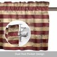thumbnail image 6 of Retro American Flag Kitchen Curtain Valances for Windows Farmhouse Short Curtains, Vintage Shabby US Flag Rod Pocket Valance Curtain for Bedroom Cafe Living Room 54"x18", 6 of 8