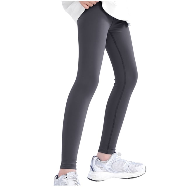 Odeerbi 8-15 Años Niñas Yoga Leggings Workout Dance Athletic Deportes Pantalones Casual Color Sólido Cintura Alta Pantalones Caliente Leotardos