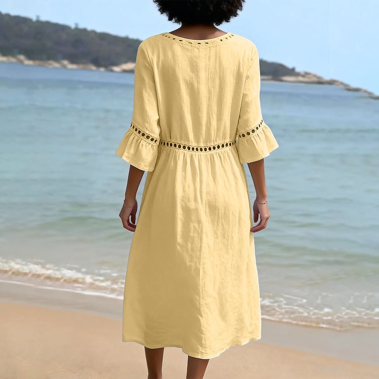 retro linen dress Vintage linen dress BETTY