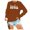 Orange, variant on Halloween Sweatshirt for Women Hoodless Sweatshirt Casual Autumn Winter Top with Puppy Round Neck Modern Lightweight Grey XXL