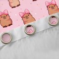 thumbnail image 4 of Erosebridal Animal Capybara With Bow Blackout Curtains Set of 2 (52x84 Each) For Boys Girls,Dreamy Ribbon Bowknot Window Curtains For Kids,Breathable Home Decor, 4 of 6