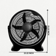 thumbnail image 4 of Clearance! Simple Deluxe 20 Inch 3-Speed Plastic Floor Fans Oscillating Quiet for Home Commercial, Residential, and Greenhouse Use, Outdoor/Indoor, Black, 4 of 6