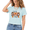 1-Blue, variant on Women I put the BOO in Boujee Graphic T-Shirt Cropped Crewneck Short Sleeve Ghost Pumpkin Bow Design