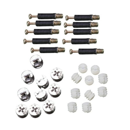

24 Sets Fastening Connector Bolts Fitting Bolt Dowels Furniture Bolt Dowels Cam Lock Nuts Cam Bolt Nut Dowels