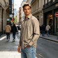 thumbnail image 2 of FGVCTG Mens Plaid Shirts Casual Classic Long Sleeve Collar Button Down Shirts Daily Outdoor Casual Shirt Earthy Yellow S, 2 of 7