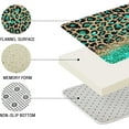 thumbnail image 4 of 4 Pcs Leopard Print Shower Curtain Set with Non-Slip Rugs, Toilet Lid Cover and Bath Mat, Black Gold Glitter Bling Bathroom Decor Set with Shower Curtain and Rugs and Accessories, 4 of 6