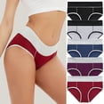 thumbnail image 2 of Fesfesfes Women Underwear Pack 5PC Large Seamless Cotton High Waist Briefs Hip Lifting Underpants Plus Size Womens Underwear, 2 of 7
