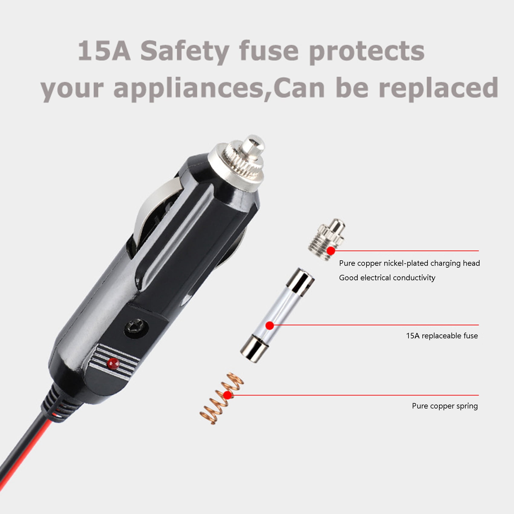 car cigarette lighter socket positive negative what is and on a plug 12/24V 180W Replacement Cigarette This ACOPOWER adapter lets you connect any device with a DC5.5x2.1mm connector to a car cigar lighter 12V Cigarette Lighter Socket LED
