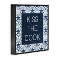 thumbnail image 3 of Stupell Industries Kiss The Cook Blue Florals Black Framed Giclee Art design by Annie LaPoint, 24 x 24, 3 of 8