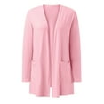 thumbnail image 7 of Yuanlong Womens Cardigans Mid Length Plain Thin Cover Ups Long Sleeve Open Front Cardigans Spring Casual Outwear Knitwear, 7 of 7