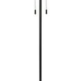 thumbnail image 3 of Floor Lamp with Drum Shade and Pull Chain, White and Black- Saltoro Sherpi, 3 of 5