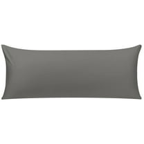 PiccoCasa Soft Cotton Body Pillow Cover Zipper Closure, Jumbo Dark Gray 20" x 72"