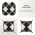 thumbnail image 4 of Multi-Size Leather Tray Four Corners Four Button Design Anti-Scratch Waterproof Convenient Cleaning Convenient Storage Argyle Plaid Dimgray_4 Medium, 4 of 8