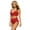 Tango Red, variant on Felina | Finesse Lace Cami Bralette & Mock-Wrap Brief | 2-Piece Set (Barely Pink, 1X2X)