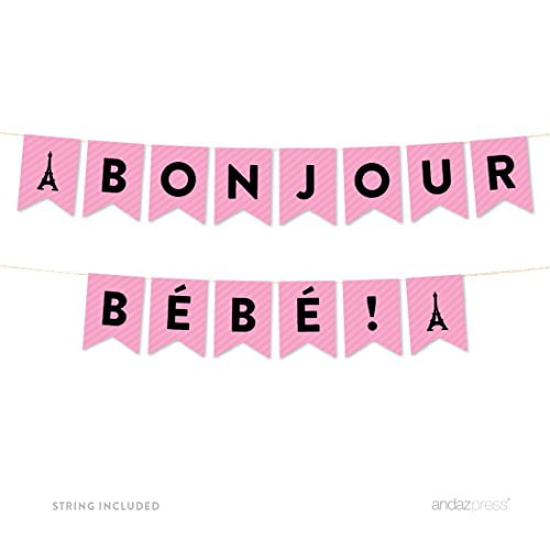 Andaz Press Paris Bonjour Bebe Girl Baby Shower Collection Hanging Pennant Party Banner With String Bonjour Baby 5 Feet 1 Set Decor Paper Decorations Walmart Com Walmart Com Andaz Press Paris Bonjour Bebe Girl Baby Shower Collection Hanging Pennant Party Banner With String Bonjour Baby 5 Feet 1 Set Decor Paper Decorations Walmart Com Walmart Com