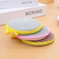 thumbnail image 5 of HOMEMAXS 5pcs Double sided Round Scouring Sponge Pads for Kitchen Dishwashing and Cleaning Cloths (Random Color), 5 of 10