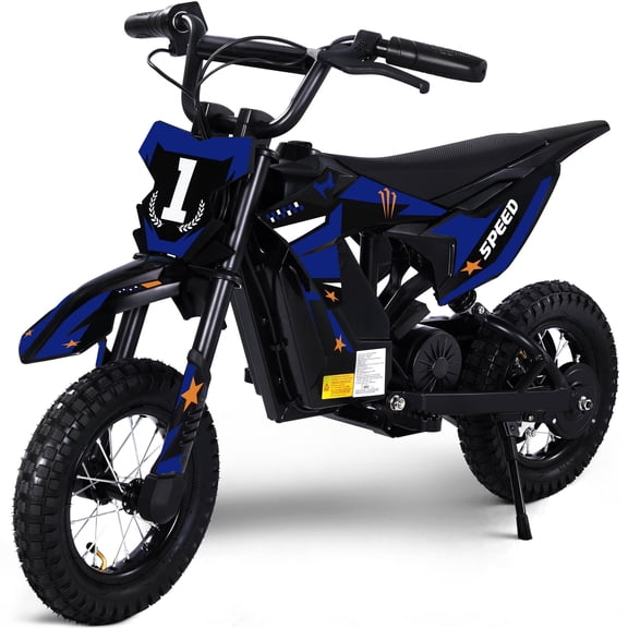 Hijoke 36V Kids Electric Dirt Bike, 15.5 MPH High-Speed Electric Motorcycle Ride on Toy for Kids Aged 6-10, 133 LBS Max Load, 10-Mile Range, Waterproof Seat, Twist Grip Throttle, Blue