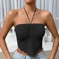 thumbnail image 6 of Giftesty Womens Tops Clearance Fashion Women Sexy Backless Sleeveless Solid Casual Going Out Tops with Bandage, 6 of 7