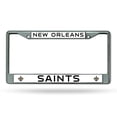 thumbnail image 4 of New Orleans Football Saints Chrome Metal (2) License Plate Frame Set, 4 of 6