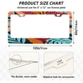 thumbnail image 3 of GZHJMY Colorful Palm Leaves License Plate Frames Set of 2, Universal Aluminum License Plate Holders 2 Holes Car Tag Frames Automotive Exterior Accessories with Screw Caps Decorative, 3 of 7