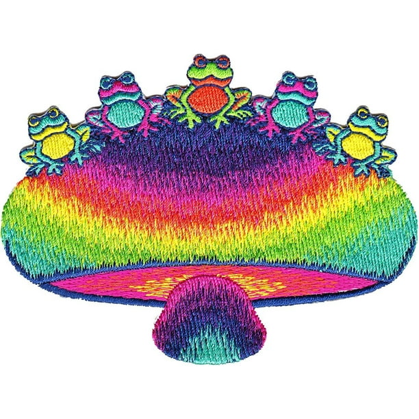 Download frogs on mushroom patch, officially licensed artwork, iron ...