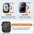 thumbnail image 4 of KOMI 2 Pack 2 in 1 Waterproof Case for Apple Watch Series 8 7 41mm, Straight Edge PC Front & Back Bumper with Tempered Glass Screen Protector 360 Protective Cover for iWatch (41mm, White/White), 4 of 5